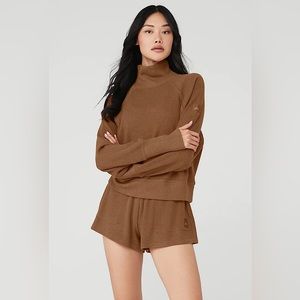 Alo Yoga Waffle Knit Weekend Sweater NWT